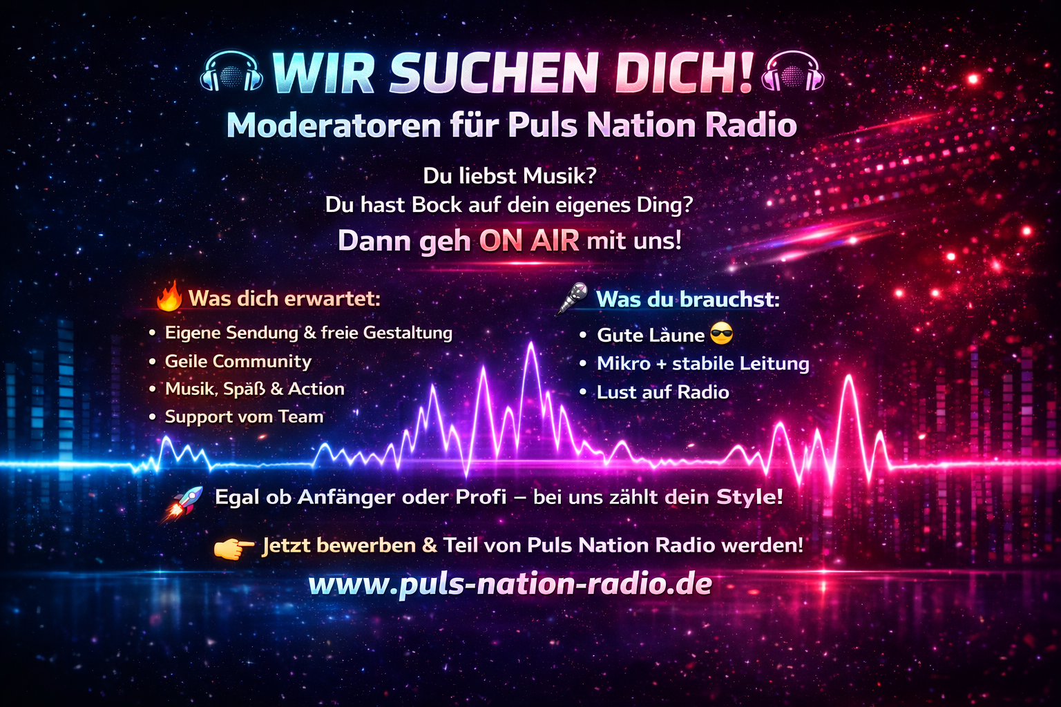 Wir suchen Moderatoren